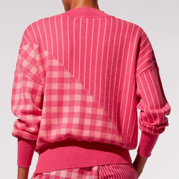 SOLID & STRIPED SET | The Peyton Sweater in Orchid in L + The Peyton Short in XL - Picture 4 of 5